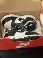 Nike Dunk Low TD Toddler 5C Black/White Leather Low Top Lace-Up CW1589-100