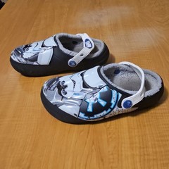 Crocs Star Wars Stormtrooper Lined Slip-On Clogs Kids US 13 Black/White/Blue
