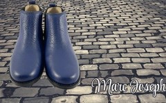 Marc Joseph New York Chukka Ankle Boot In Blue Grainy Leather – 12.5