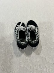 VANS Old Skool Ward Low Checkered Sneakers Black White Kids Size 3 Canvas