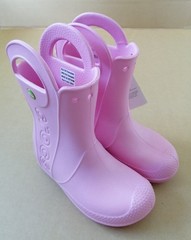 BNWT CROCS HANDLE IT RAIN BOOTS KIDS PINK US SIZE 13 PRODUCT CODE 12803-612