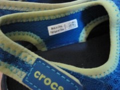 Crocs Blue Neoprene Slip On Hook & Loop Sandals Unisex Boys Girls 11