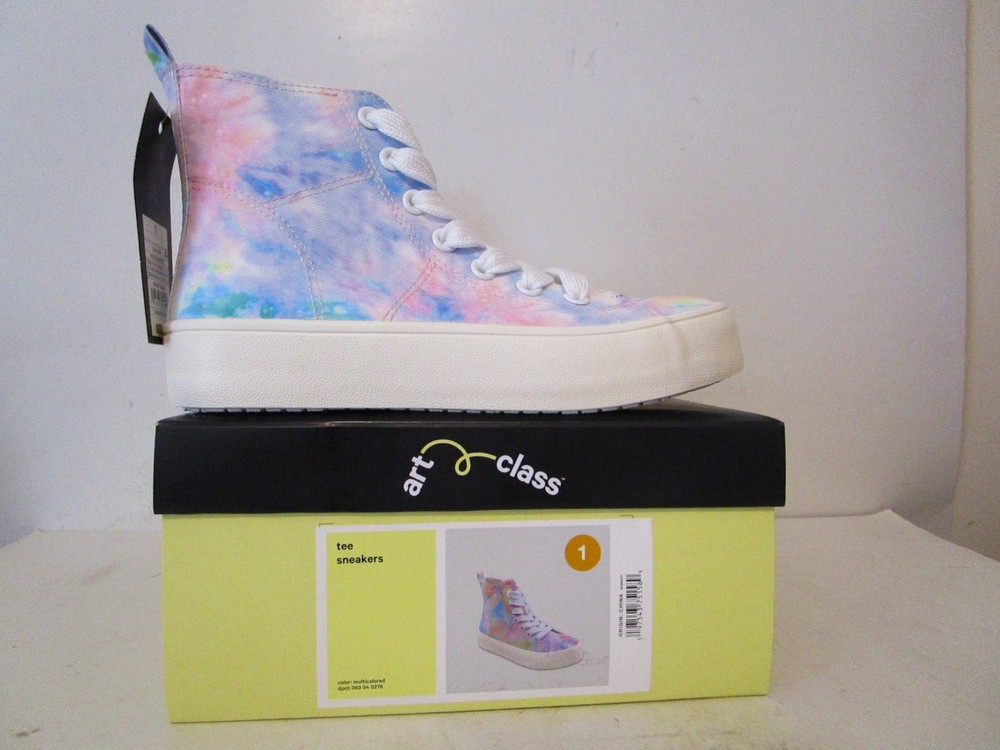 Art Class Kids Tee High-Top Side Zip Fashion School Sneakers Multicolor 1