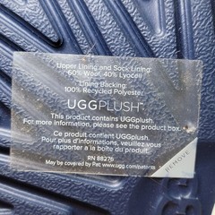 UGG Neumel II (Style#1017320K) Navy Blue Size 2 UGGPLUSH Sheepskin/Wool