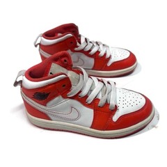 NIKE Air Jordan 1 Mid Shoes Kids 12C Electro Orange Sneakers Athletic DM4229-800