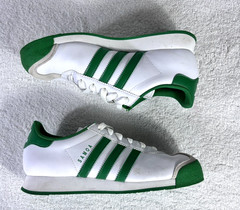 Adidas Samoa White Green Leather Suede G21257 Youth Size 5
