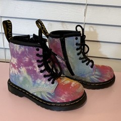 Dr. Martens 1460 T Multicolor Tie Dye Combat Boots Kids US 8 EU 24