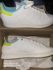 Adidas Stan Smith Monsters Inc Mike Sulley White Sneakers Youth Kid Shoes Sz 6.5