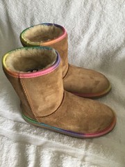 Ugg Australia Classic Short Chestnut Brown Suede Winter Boots SN 1006063KSize 4Y