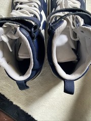 Nike Court Borough Mid 2 White Signal Blue Size 7Y CD7782-107 Logo Strap