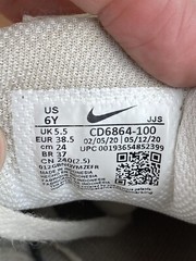 NIKE AIR MAX 90 LTR GS TRIPLE WHITE SNEAKERS CD6864-100 Size 6 Youth Unisex
