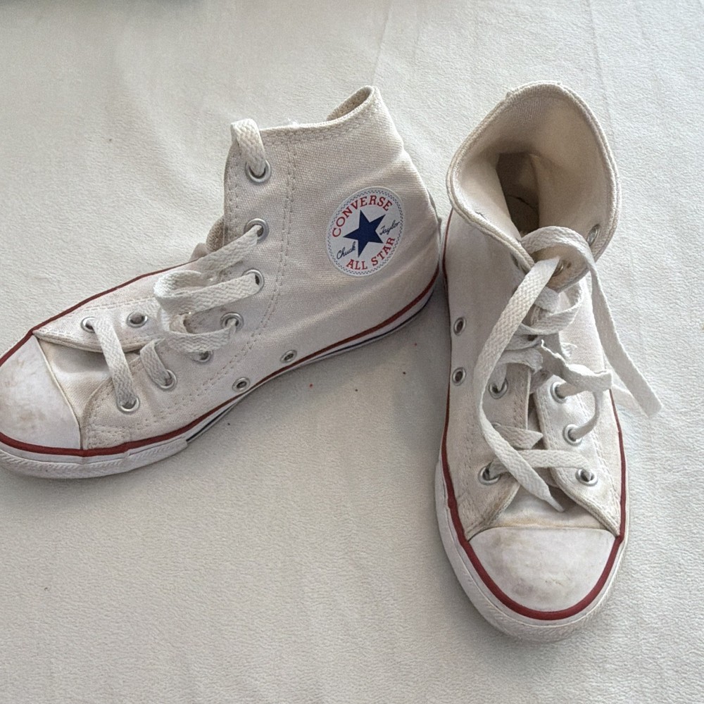 Converse Chuck Taylor All Star Kids High Top White Textile Lace-Up US 3