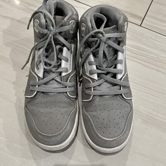 Nike Jordan 1 Flight 2 Sneakers, #631784-014, Grey/White, Leather, Youth 4.5