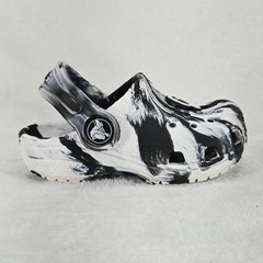 Crocs Classic Clog Shoes Kids C6 Black White Tie Dye Astronaut Space Galaxy