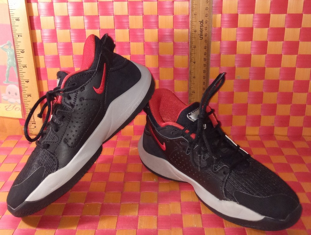 Sneakers, Freak, NIKE, black and red w/silver and white trim, Size: Youth US 2Y,
