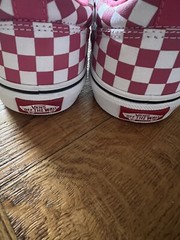 Vans Seldan Checkerboard Honeysuckle Pink Sneakers Misses Youth Size 5