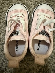 Converse All Star Pink/White Canvas Low Top Lace Up Sneakers Unisex Kids 7