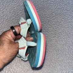 Reef Little Ahi Toddler Kids Sandals Teal Fruit Print Flip Flops Backstrap 11/12