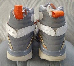 Nike Air Jordan 8 White/Stealth Orange Blaze Size 6Y