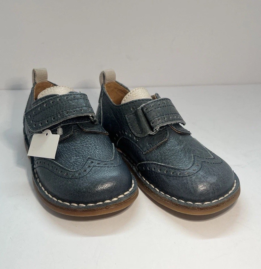 Zecchino D’Oro Blue Leather Shoes 25 Us 12 Made In Italy
