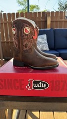 Justin Boots – Kid’s Bowline Pecan/Brown Cowboy Boot – Multiple Sizes – NIB!