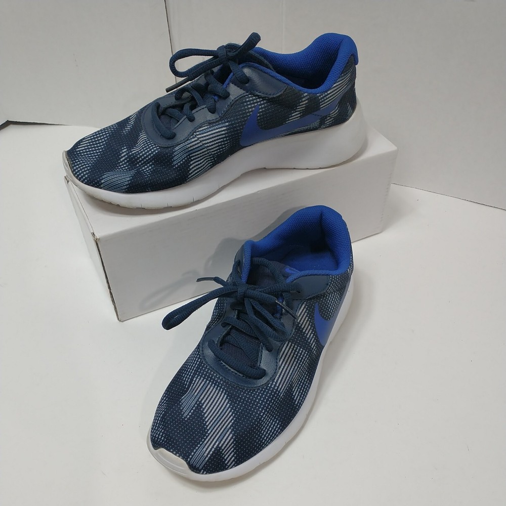 Nike Tanjun (GS) Unisex 833671-401 Youth Size 6 BLUE/MULTI COLOR