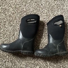 Bogs K York Solid Kids Rain Boots Black US 11 EU 27 Pull-On MPN 72601-001
