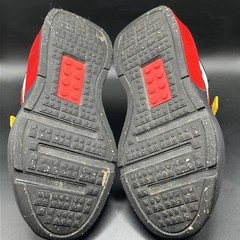 ADIDAS x LEGO Tech RNR Elastic Lace Top Strap Sneakers Black/Red Youth Size 2.5