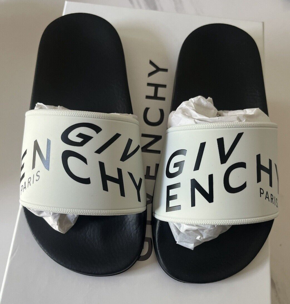NEW Auth Givenchy Youth Kids Boys Girls Written Logo Slide Shoes 29 / 11.5 $290