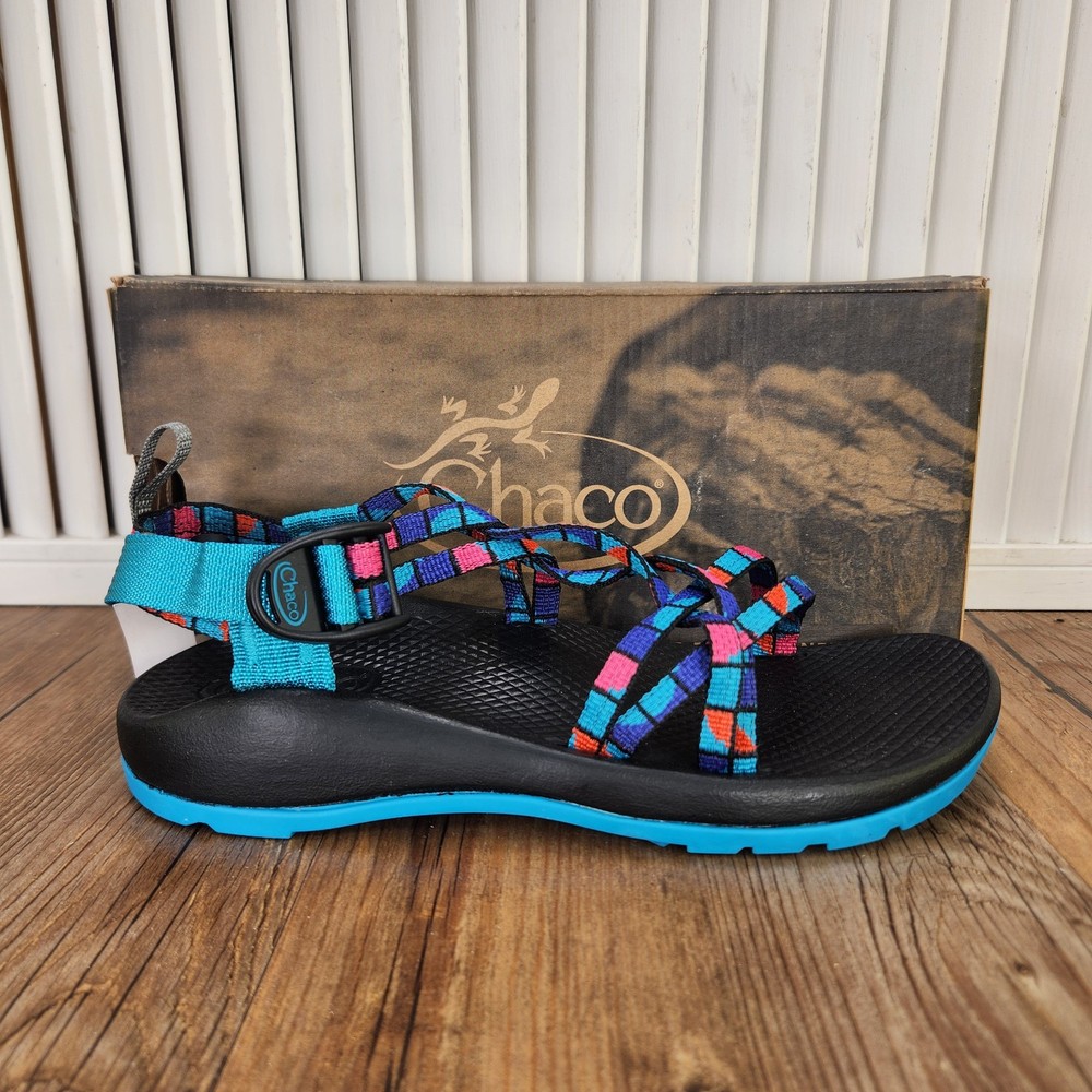 Chaco ZX/1 Ecotread Kids Sz 5 M Break Teal Hiking Beach Strappy Sandals J180264