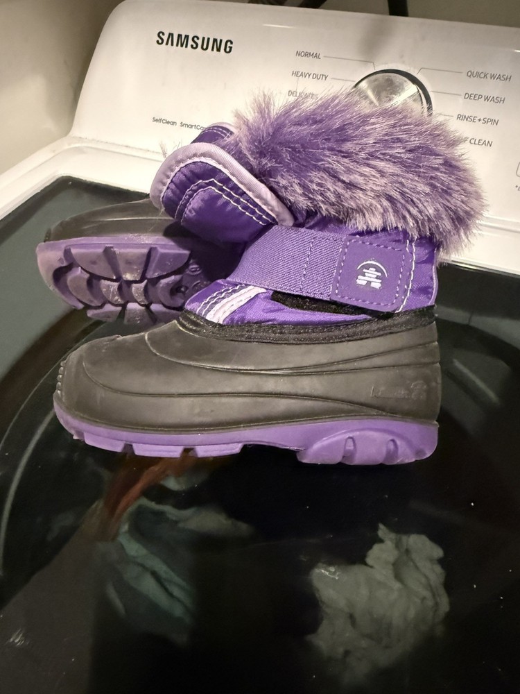 Kamik Waterproof Insulated Winter Lined Snow Boots Purple Fur Sz 9 Snowbug