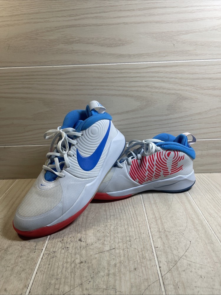 NIKE Youth Red White Blue Rocket Pop Basketball Sneakers Size 7Y (BV1301-400)