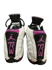 Air Jordan 14 Retro GG “Fuchsia Blast Black Toe” 654969-119 Girls Size 6.5Y*