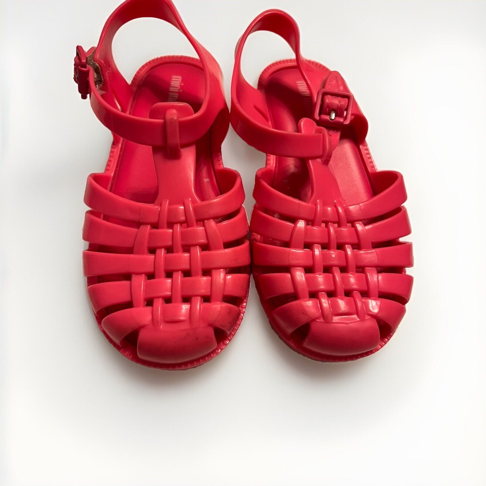 Mini Melissa Little Kid’s Mel Possession pink happy Slipper – 10