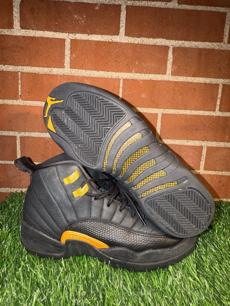 Size 5 (GS) – Jordan 12 Retro Mid Black Taxi