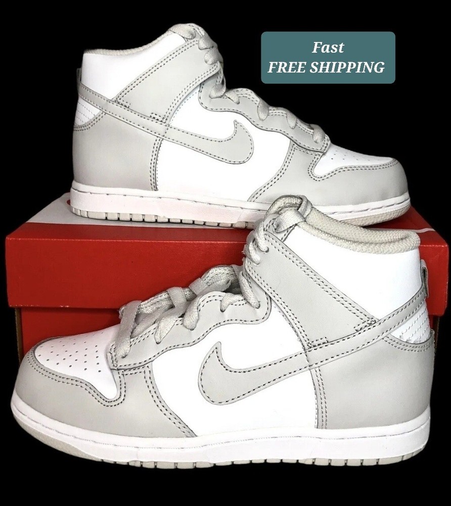 Nike Dunk High Retro White Vast Grey Pre School SKZE 1.5Y (PS) DD2314-101  