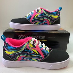 Heelys Pro 20 Prints Sneakers Black Pink Lace-Up Skate Shoes Womens Sz 5 Youth 4