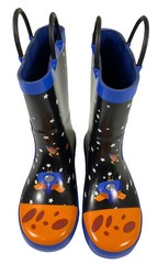 Rainbow Daze Outer Space Rainboots Sz 11/12 Pull On Galaxy Waterproof Shoe