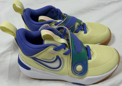 Nike Team Hustle 12C Mid Luminous Green Ultramarine FN6677-300 Basketball Shoes
