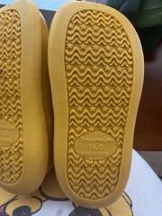 TreeGrandpa Yellow Rubber Pull-On Rain Boots Unisex Kids US 14 Ankle