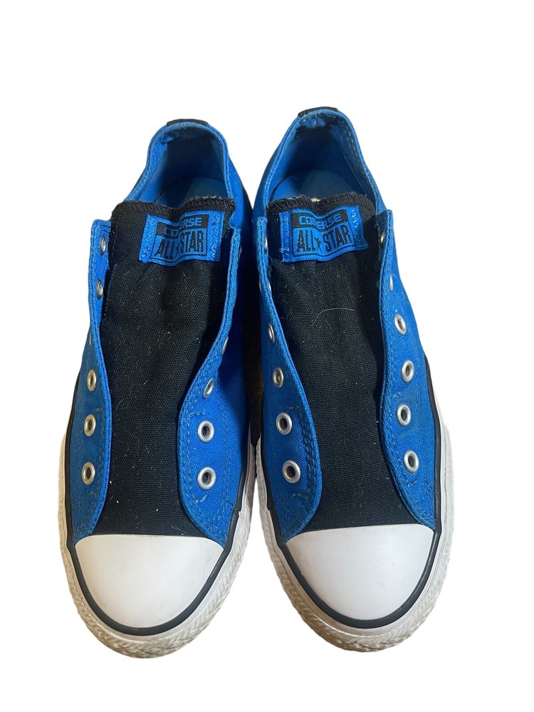 Converse All Star Low Top – Blue And Black Size 5.5 Child’s Slip On Shoe No Lace