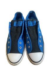 Converse All Star Low Top – Blue And Black Size 5.5 Child’s Slip On Shoe No Lace