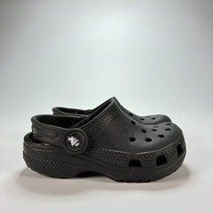 Crocs Classic Clog Iconic Black Slip On Comfort Sandals Lightweight Kids Size C7