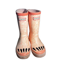 Adorable Hunter Kids First Size 11, Polar Bear Design, Pink Boots, Farm, Girl