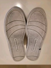 Dolce & Gabbana beige leather logo trainers size 32EUR/kids‘ 1US
