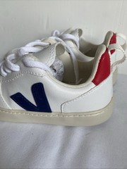 Veja Small V-10 Laces CWL Kids Sneakers Size 12.5 White