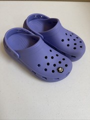 Crocs Kids‘ Classic Crush Iconic Comfort Size 3 Purple Slip On Clogs