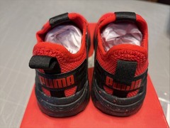 Puma Pacer 23 Speckle AC PS Kids Size 10.5C Red and Blk Sneakers NIB