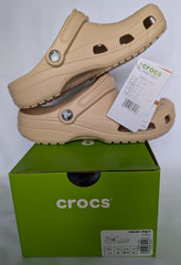Crocs Classic Clog K Kids J6 Shiitake Tan Beige 206991-2DS New in Box