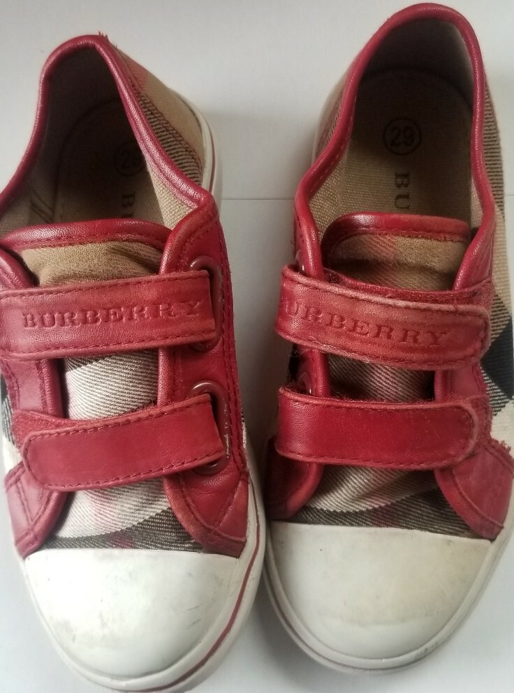 Burberry Boy/Girl Nova Check Slip On Canvas Sneakers Sz 29 EU